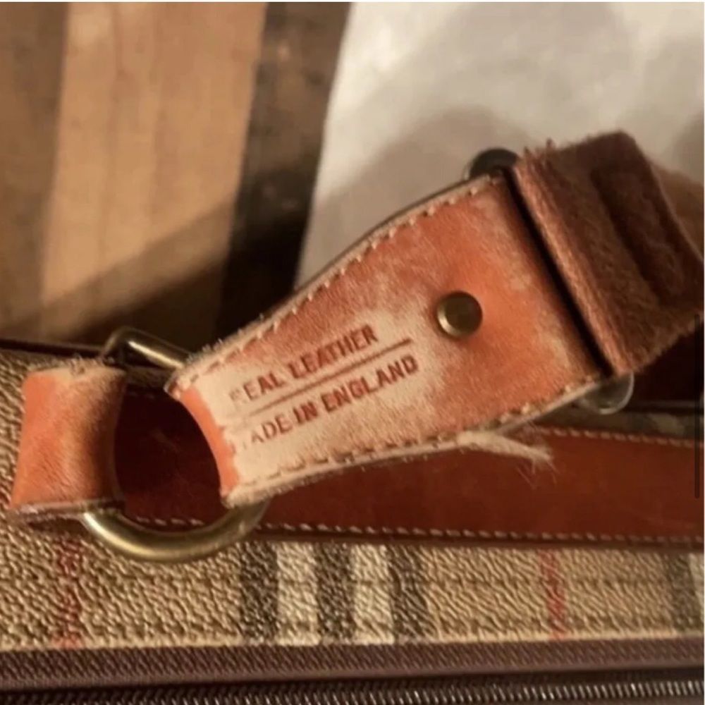 BURBERRY Nova Check Laptop Messenger Crossbody Bag Suitcase Weekend Travel Bag - Picture 14 of 17